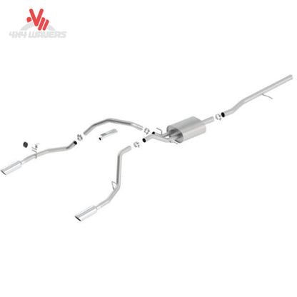 Complete Borla 140536 S-Type cat-back exhaust kit with polished 4 inch tips SKU 140536