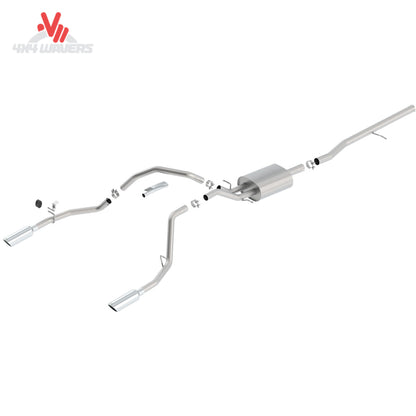 Complete Borla 140536 S-Type cat-back exhaust kit with polished 4 inch tips SKU 140536
