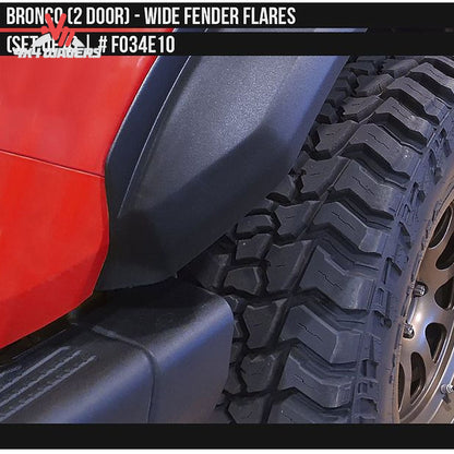 Installed rear quarter image highlighting extra tire coverage and off-road styling