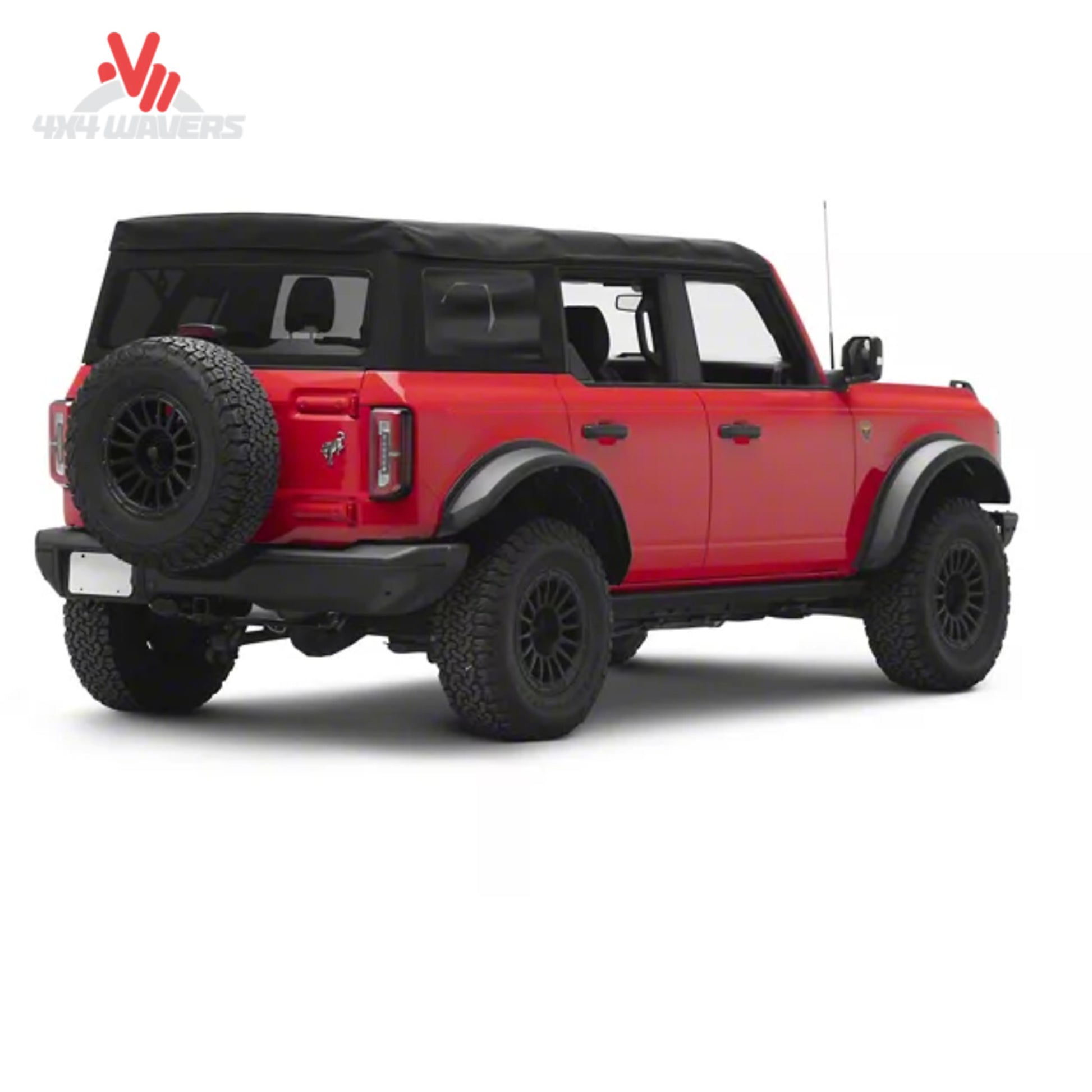Rear quarter view of Air Design FO34E11 wide fender flares