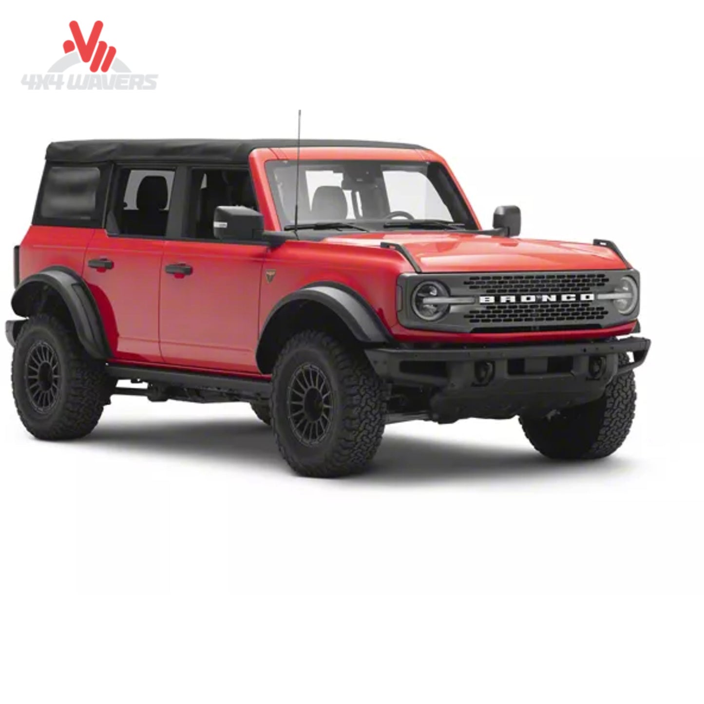 Rear quarter view of Air Design FO34E11 wide fender flares