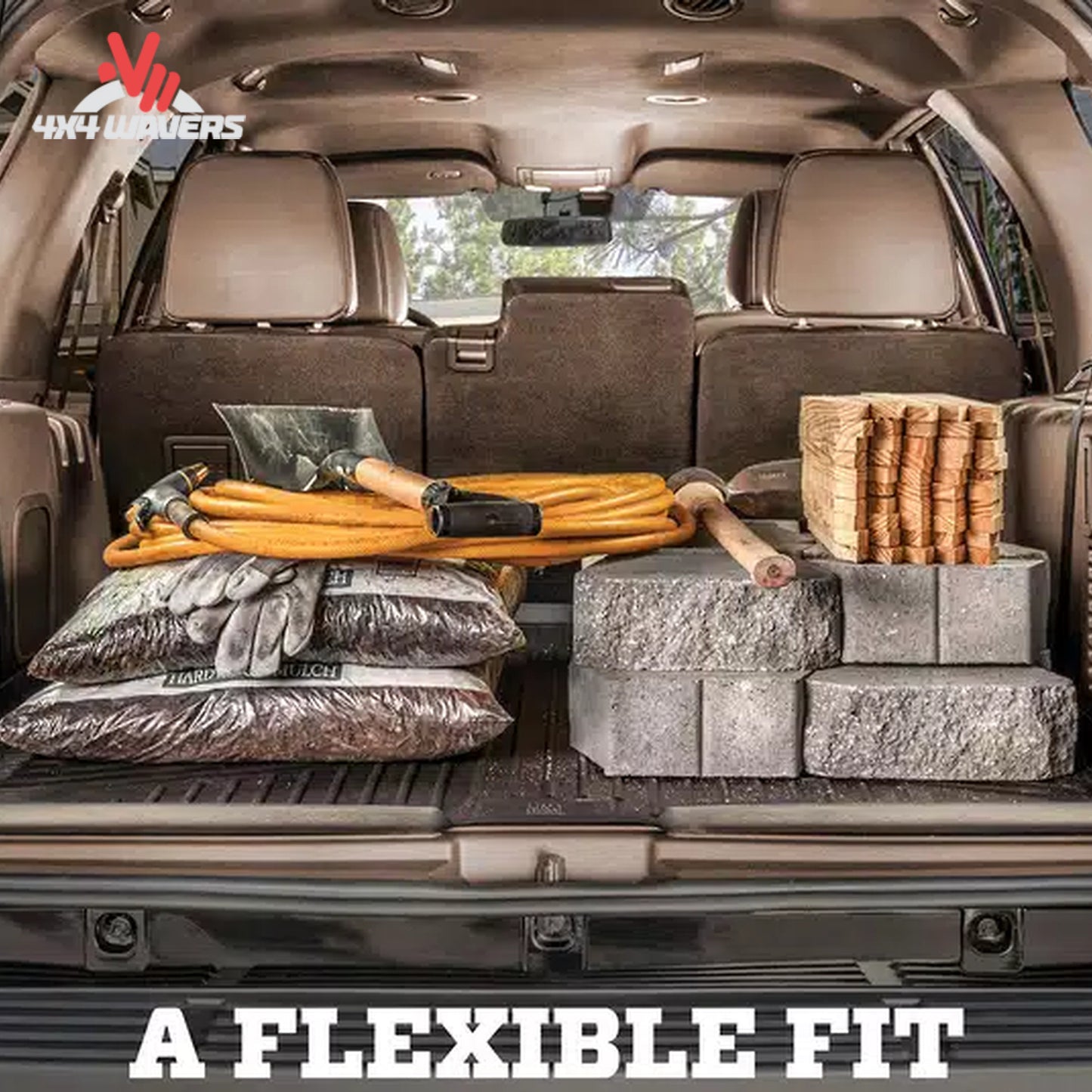 Ford Bronco cargo liner protecting camping and recovery gear