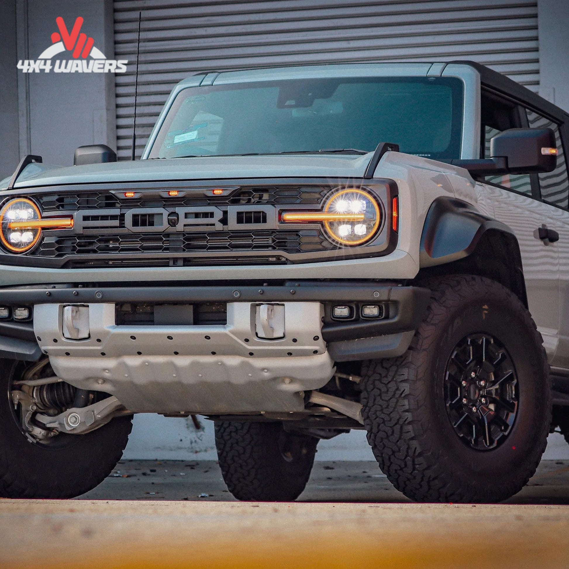Ford Bronco displaying AlphaRex amber daytime running lights and signature LED design