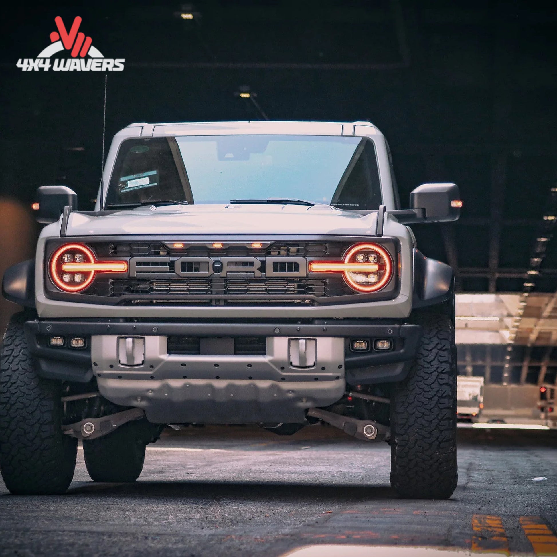 AlphaRex Bronco headlights with amber DRL and sequential turn signal