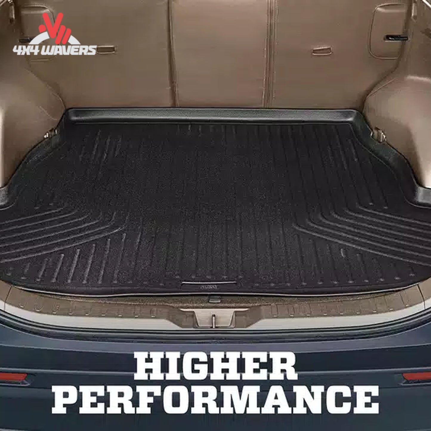 Husky cargo liner installed in Ford Bronco cargo area