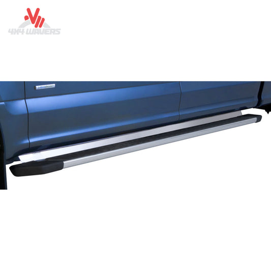 Stainless Steel Cloud-Rider Step Liner for Ford F150 SuperCrew 15-20, durable automotive side step protection.