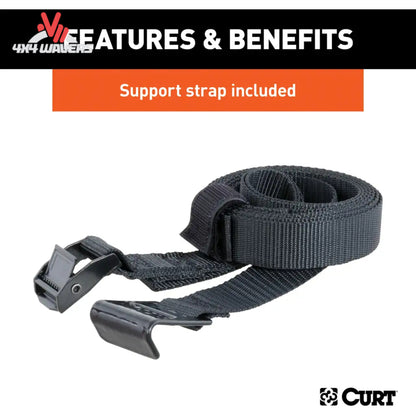 CURT portabicicletas para enganche de 2 bicicletas, acoplado al vehículo, compatible con receptores de 1-1/4" y 2", resistente y fácil de transportar.