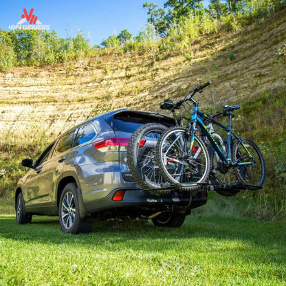 alt
Portabicicletas de enganche CURT estilo bandeja para 2 bicicletas, instalado en una SUV, compatible con receptores de 1-1/4" y 2", portabicicletas duradero para vehículos.