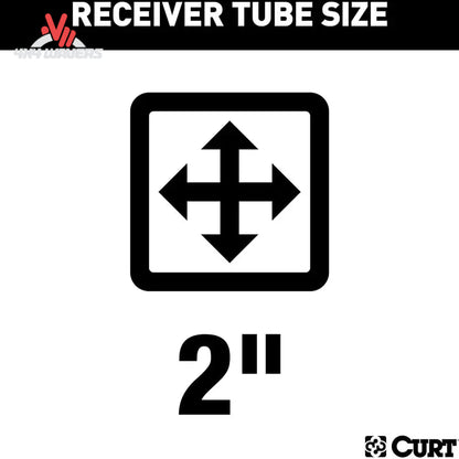 CURT Class 4 2-inch trailer hitch receiver for Ford F150 with factory receiver, shown with open back detail.