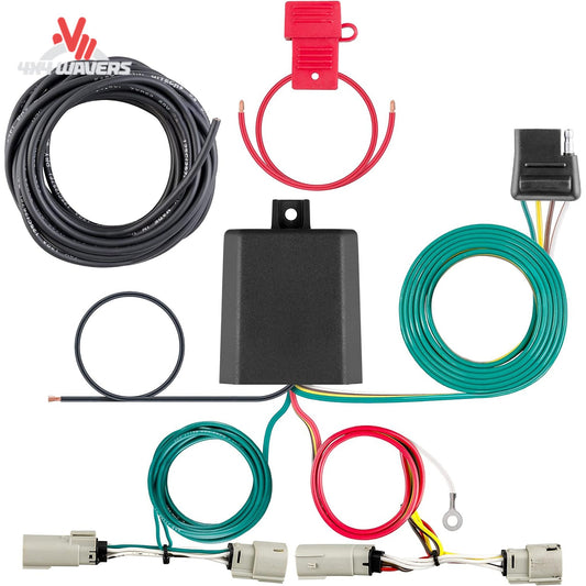 CURT 56471 custom 4-flat trailer wiring harness for Ford Bronco non-LED tail lights
