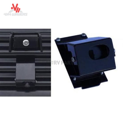 Custom Flow Tailgate Backup Camera Bracket for Ford F150 and Super Duty tailgates, designed for secure camera mounting.