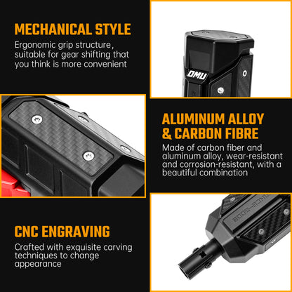 OMU Genesis Series Aluminum Alloy Gear Shif-t Knob  Automatic Transmission Shifter & Transfer Case Lever Handle Kit - Jeep Wrangler JL/JLU/4XE/Gladiator-JT 2018+ - 4X4 WAVERS
