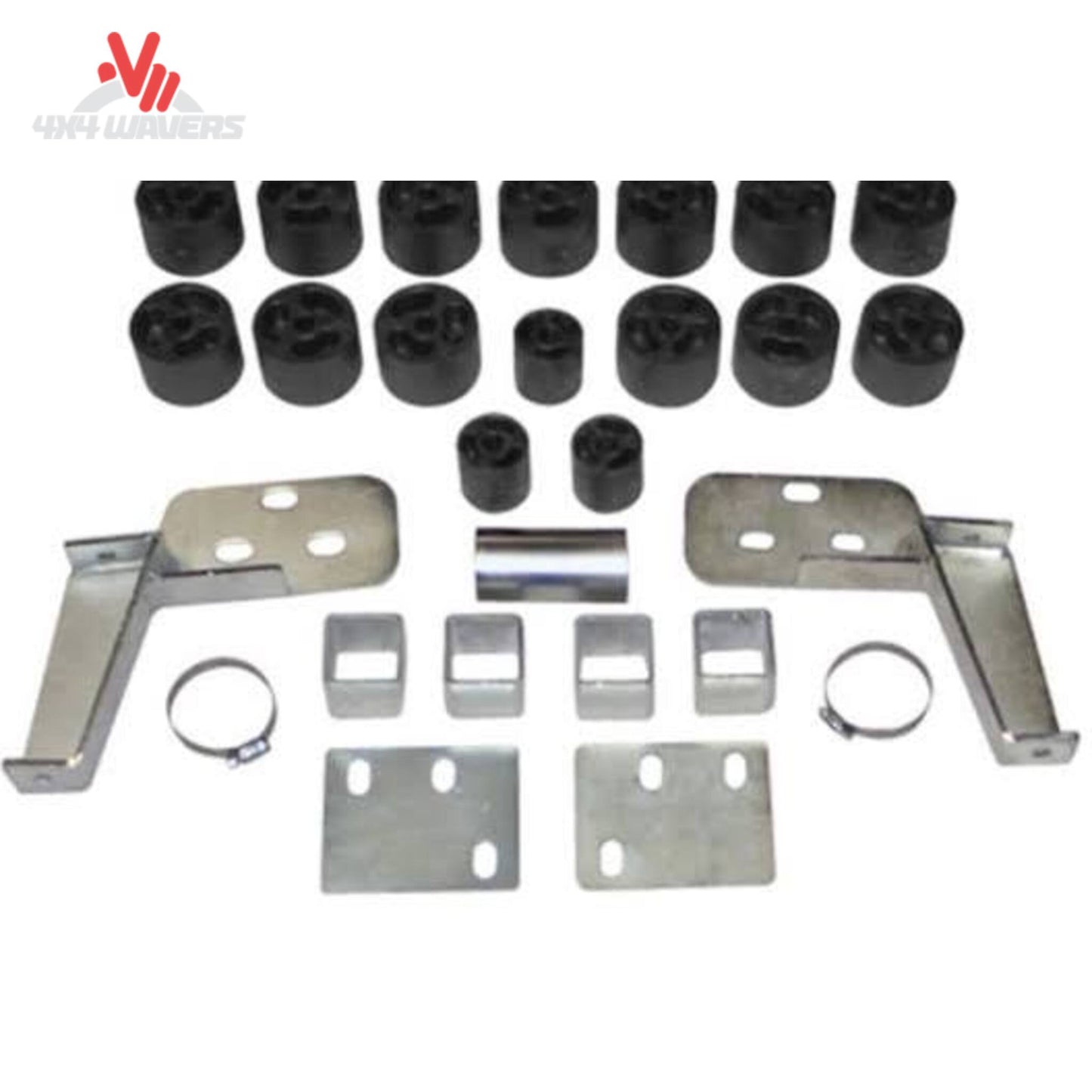 Heavy-duty reinforced nylon spacer blocks and Grade 5 mounting hardware SKU PA10292