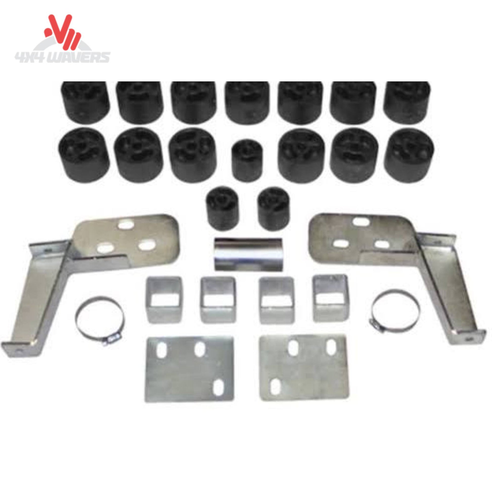Heavy-duty reinforced nylon spacer blocks and Grade 5 mounting hardware SKU PA10292