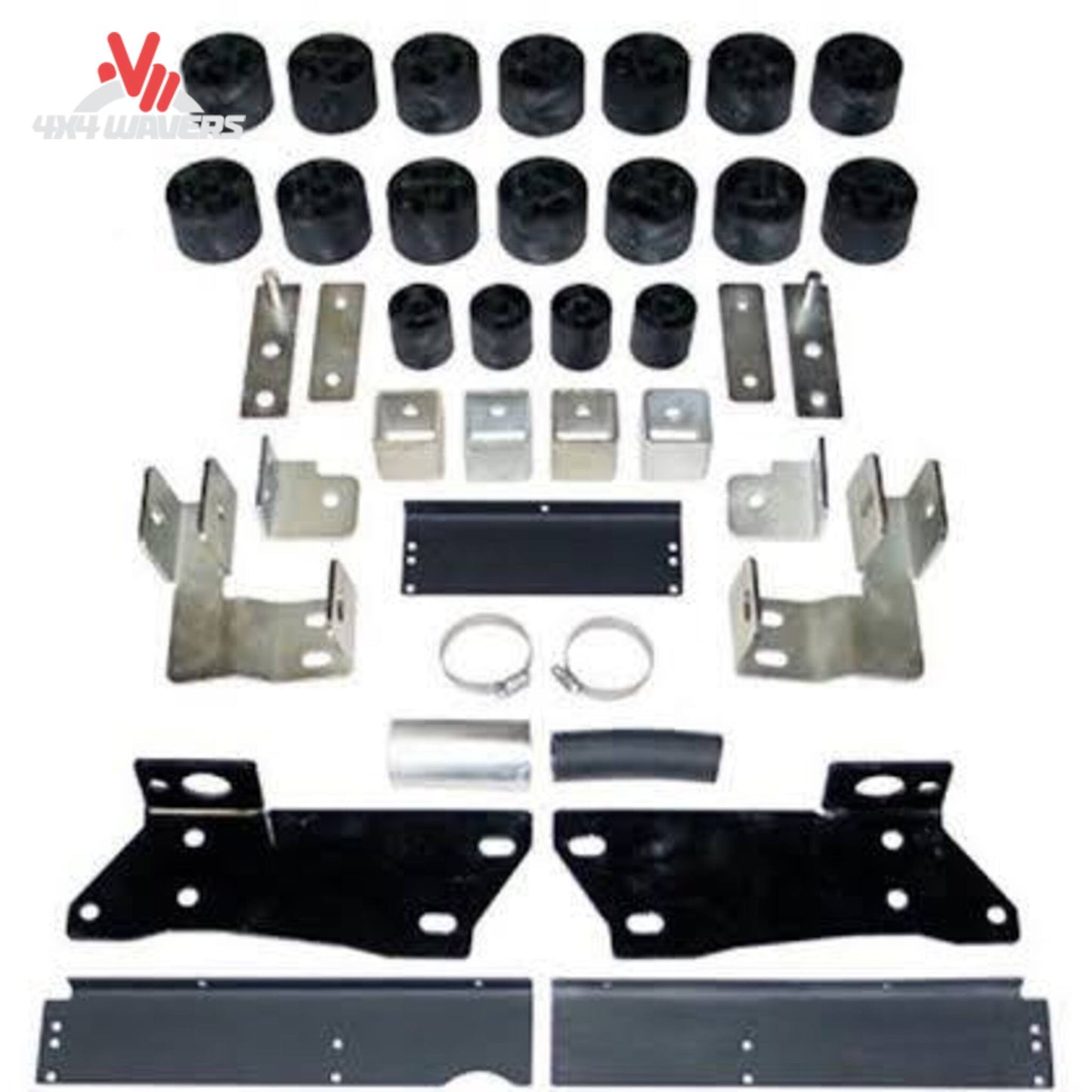 Heavy-duty reinforced nylon spacer blocks and Grade 5 mounting hardware SKU PA10292