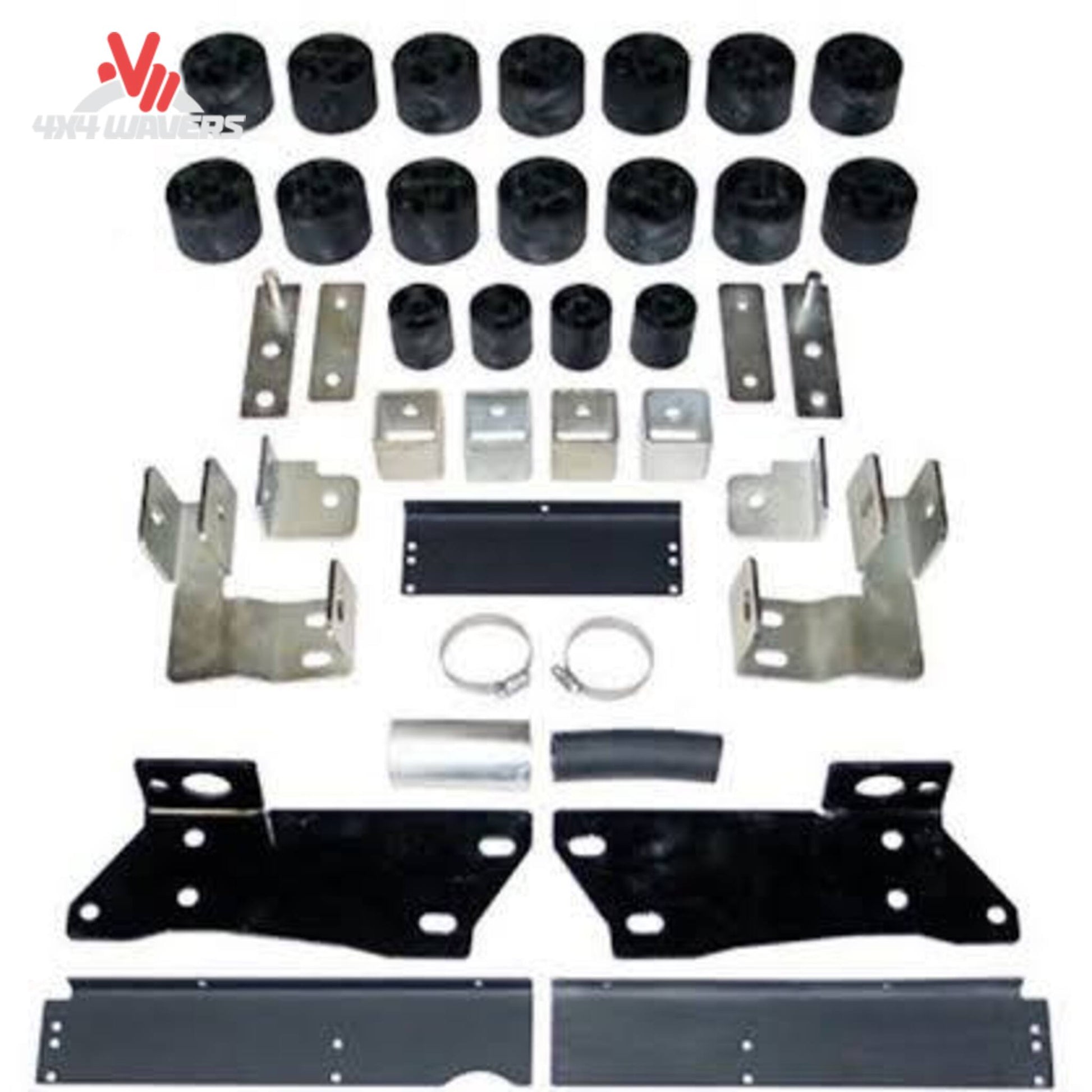 Heavy-duty reinforced nylon spacer blocks and Grade 5 mounting hardware SKU PA10292