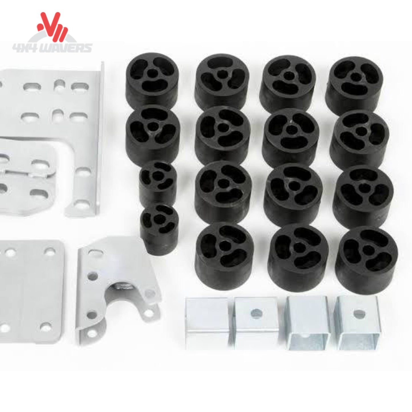Heavy-duty reinforced nylon spacer blocks and Grade 5 mounting hardware SKU PA10292