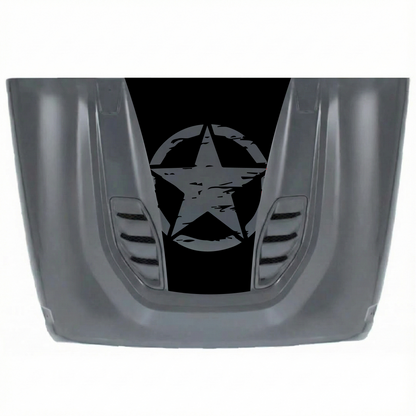 CarCode 10th Anniversary hood decal sticker for Jeep JK/JKU 2007-2018, made of premium vinyl with bold hood style design.