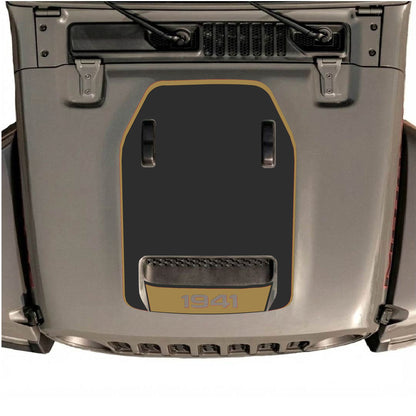 Hood Panel Decal/Sticker - Bottom 1941 with Border Graphic Decal Graphic Kit - For Jeep JL JLU 392 2018 - Premium Vinyl