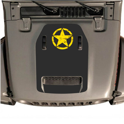 Hood Panel Decal/Sticker - Top Star Graphic Decal Graphic Kit - For Jeep JL JLU 392 2018 - Premium Vinyl