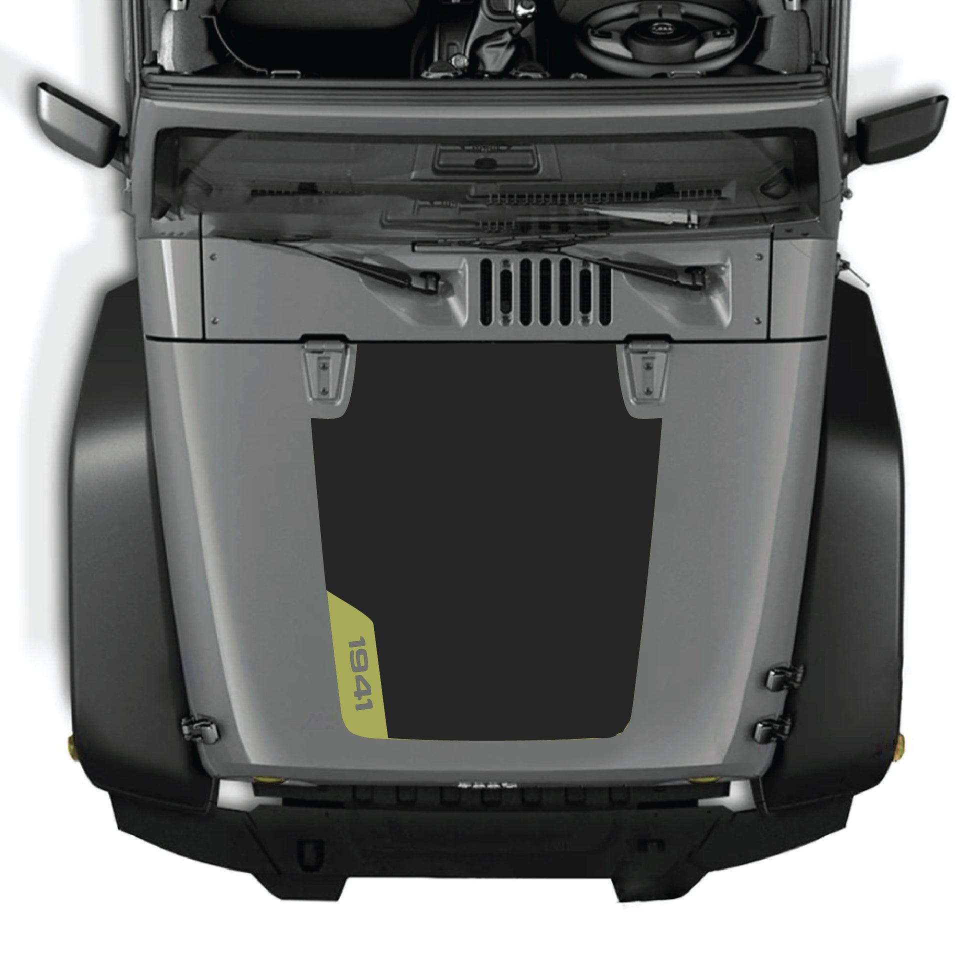 Kit de gráficos de calcomanías para el lado izquierdo del capó para Jeep Wrangler JK JKU 2007-2018, calcomanía premium de vinilo CarCode para panel del capó.