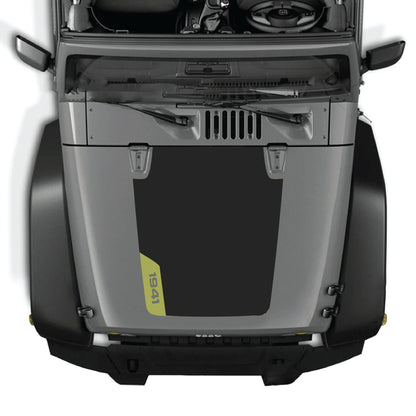 Kit de gráficos de calcomanías para el lado izquierdo del capó para Jeep Wrangler JK JKU 2007-2018, calcomanía premium de vinilo CarCode para panel del capó.