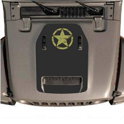 Hood Panel Decal/Sticker - Top Star Graphic Decal Graphic Kit - For Jeep JL JLU 392 2018 - Premium Vinyl