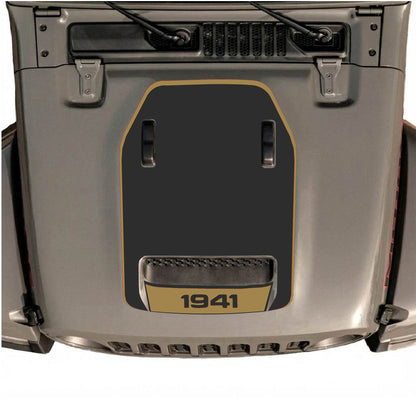 Hood Panel Decal/Sticker - Bottom 1941 with Border Graphic Decal Graphic Kit - For Jeep JL JLU 392 2018 - Premium Vinyl
