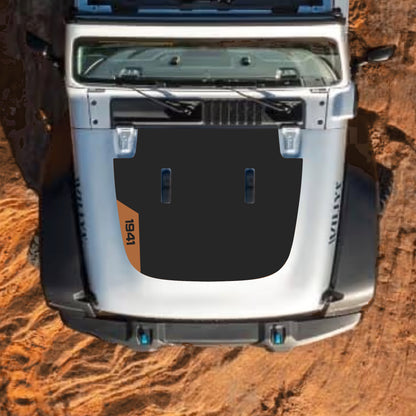 Hood Panel Decal/Sticker - Left Side 1941 Graphic Decal Graphic Kit - For Jeep JL JLU Sahara 2018-2025 - Premium Vinyl
