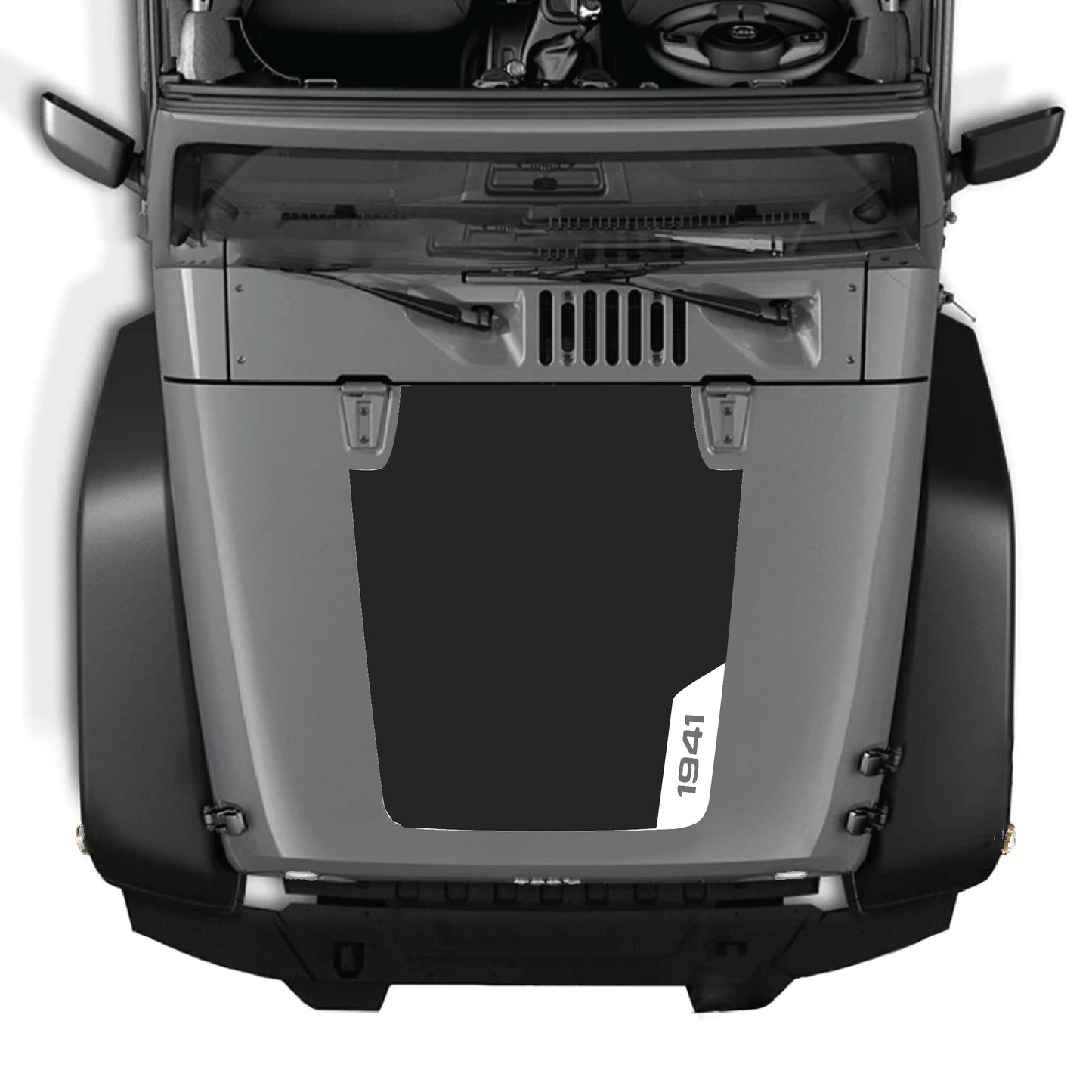 txt
Kit gráfico de calcomanía para el capó derecho de Jeep Wrangler JK JKU 2007-2018, calcomanía de vinilo premium con diseño 1941 de CarCode.
