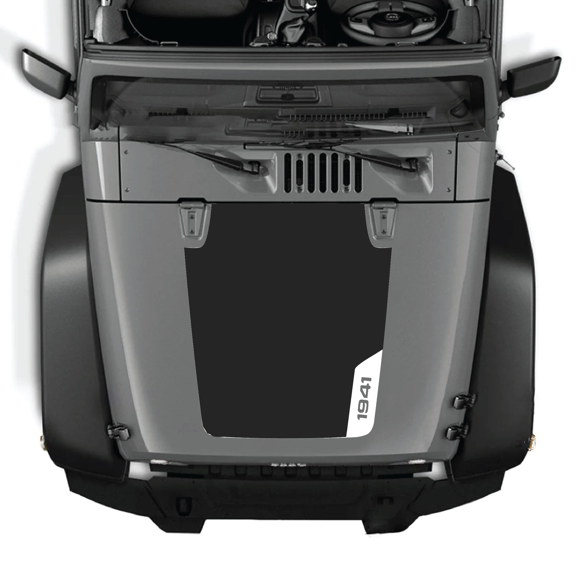 txt
Kit gráfico de calcomanía para el capó derecho de Jeep Wrangler JK JKU 2007-2018, calcomanía de vinilo premium con diseño 1941 de CarCode.