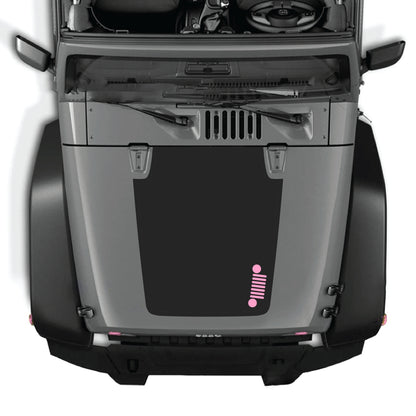 Right side hood decal graphic kit for Jeep Wrangler JK JKU, made of premium vinyl with bold design on vehicle's hood.