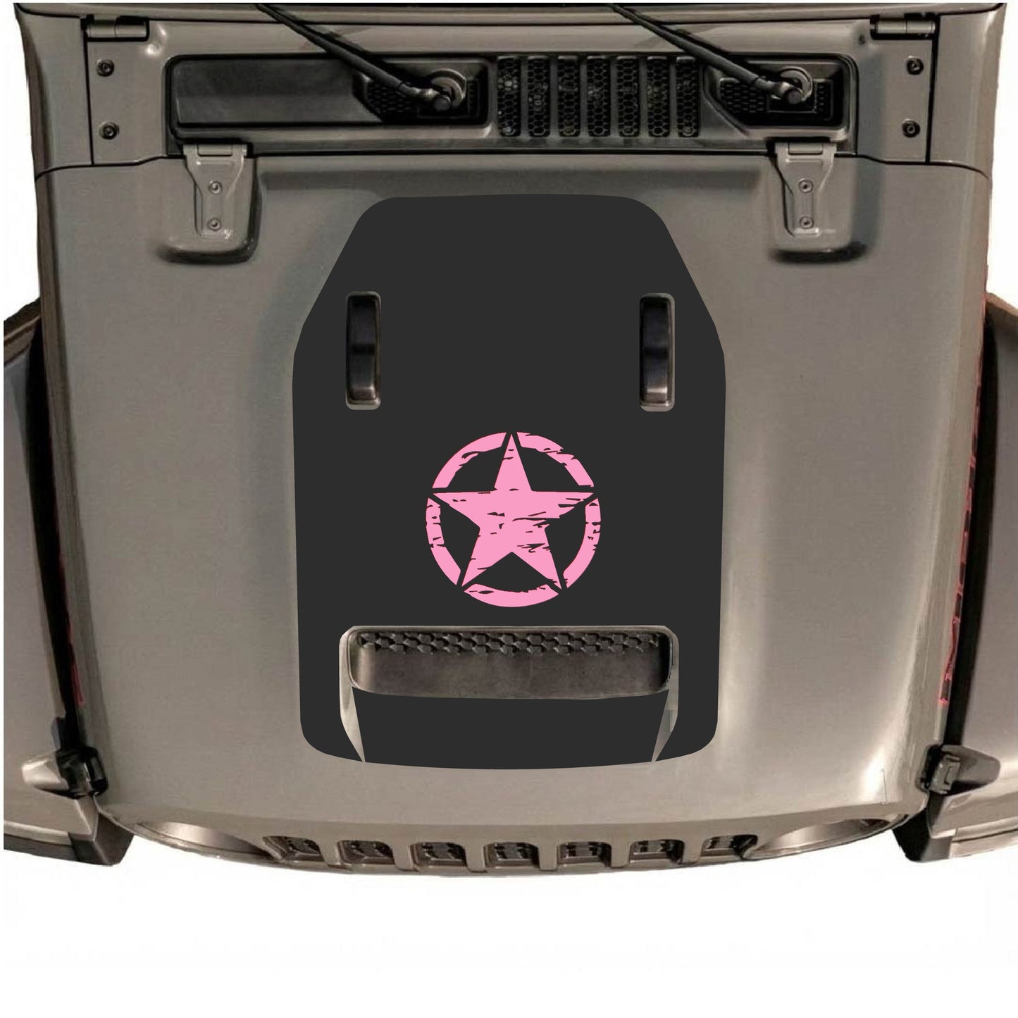 Hood Panel Decal/Sticker - Center Star Graphic Decal Graphic Kit - For Jeep JL JLU 392 2018 - Premium Vinyl