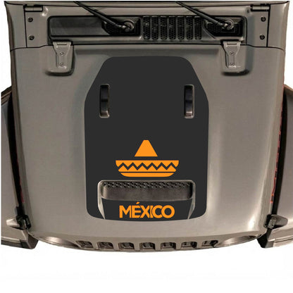 Hood Panel Decal/Sticker - Mexico Style Graphic Decal Graphic Kit - For Jeep JL JLU 392 2018 - Premium Vinyl