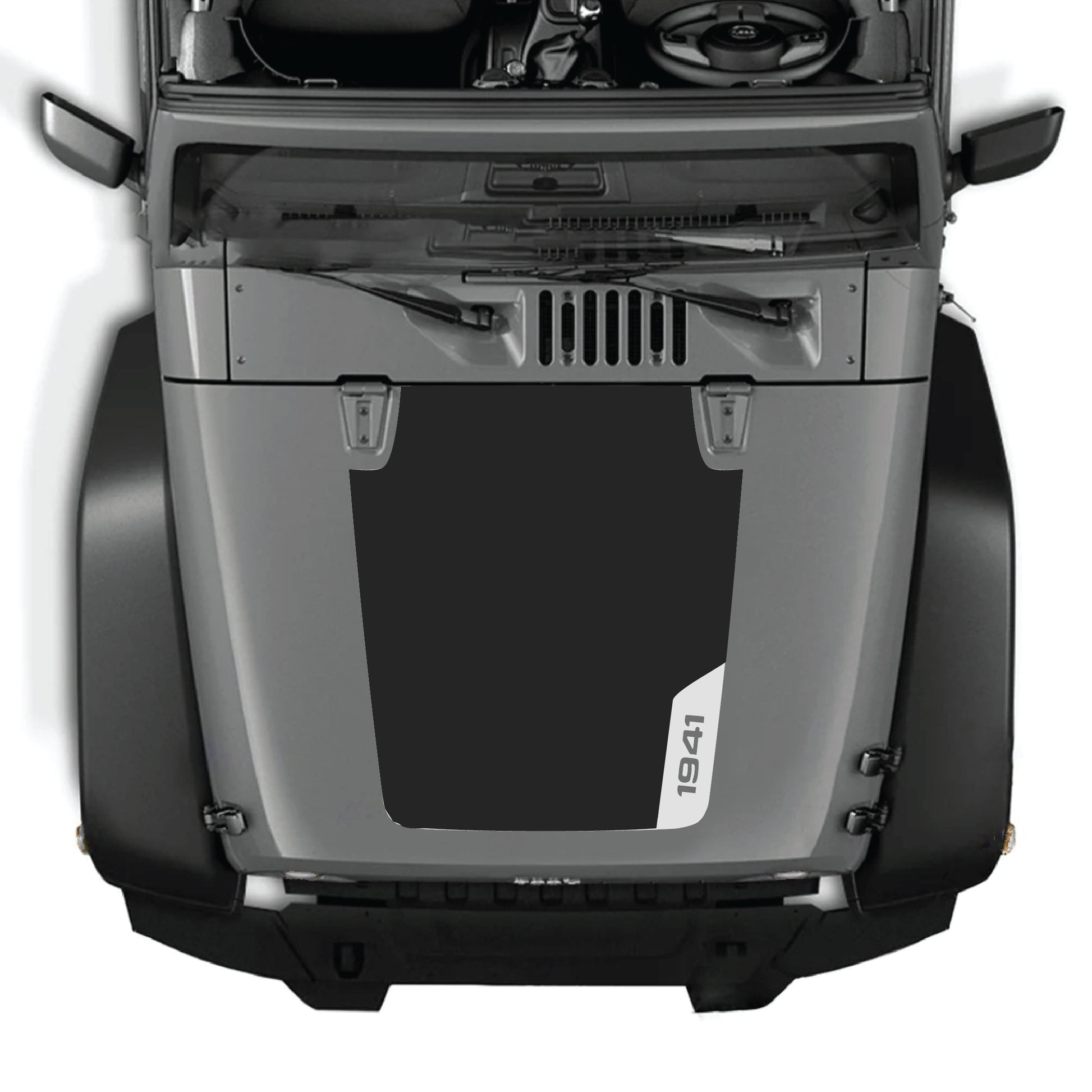 Kit de gráficos adhesivos para el lado derecho del capó para Jeep Wrangler JK JKU 2007-2018, calcomanía premium de vinilo CarCode.