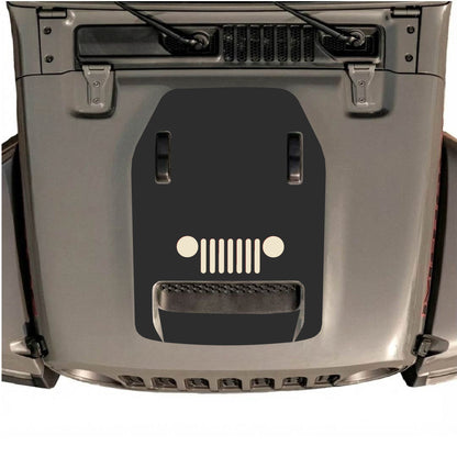 Hood Panel Decal/Sticker - Center Grill Graphic Decal Graphic Kit - For Jeep JL JLU 392 2018 - Premium Vinyl
