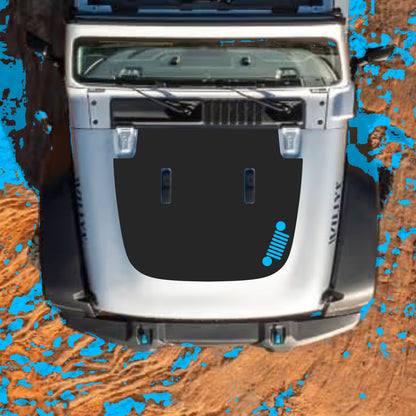 Hood Panel Decal/Sticker - Right Side Grill Graphic Decal Graphic Kit - For Jeep JL JLU Sahara 2018-2025 - Premium Vinyl