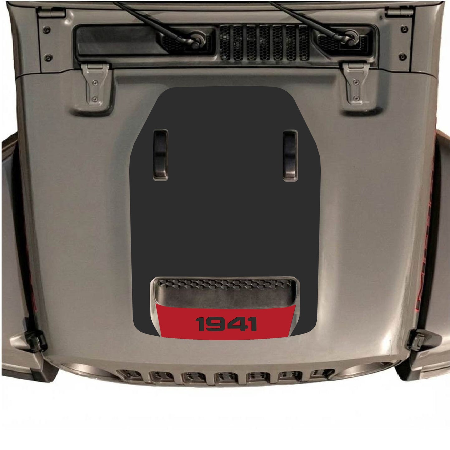 Hood Panel Decal/Sticker - Bottom 1941 Graphic Decal Graphic Kit - For Jeep JL JLU 392 2018 - Premium Vinyl