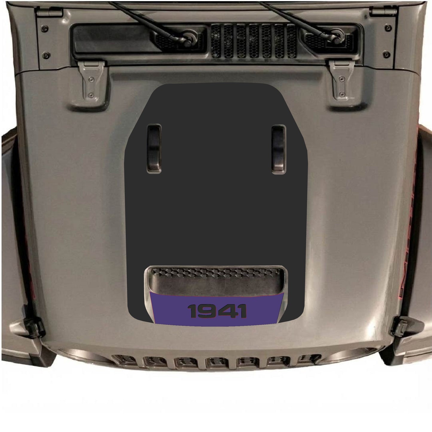 Hood Panel Decal/Sticker - Bottom 1941 Graphic Decal Graphic Kit - For Jeep JL JLU 392 2018 - Premium Vinyl