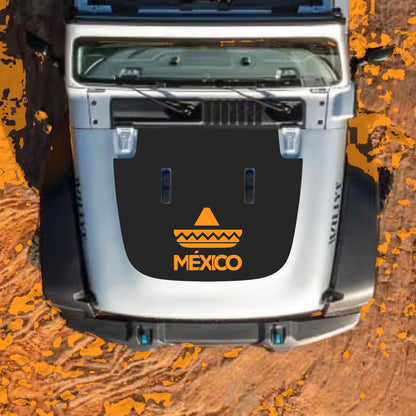 Hood Panel Decal/Sticker - Mexico Graphic Decal Graphic Kit - For Jeep JL JLU Sahara 2018-2025 - Premium Vinyl