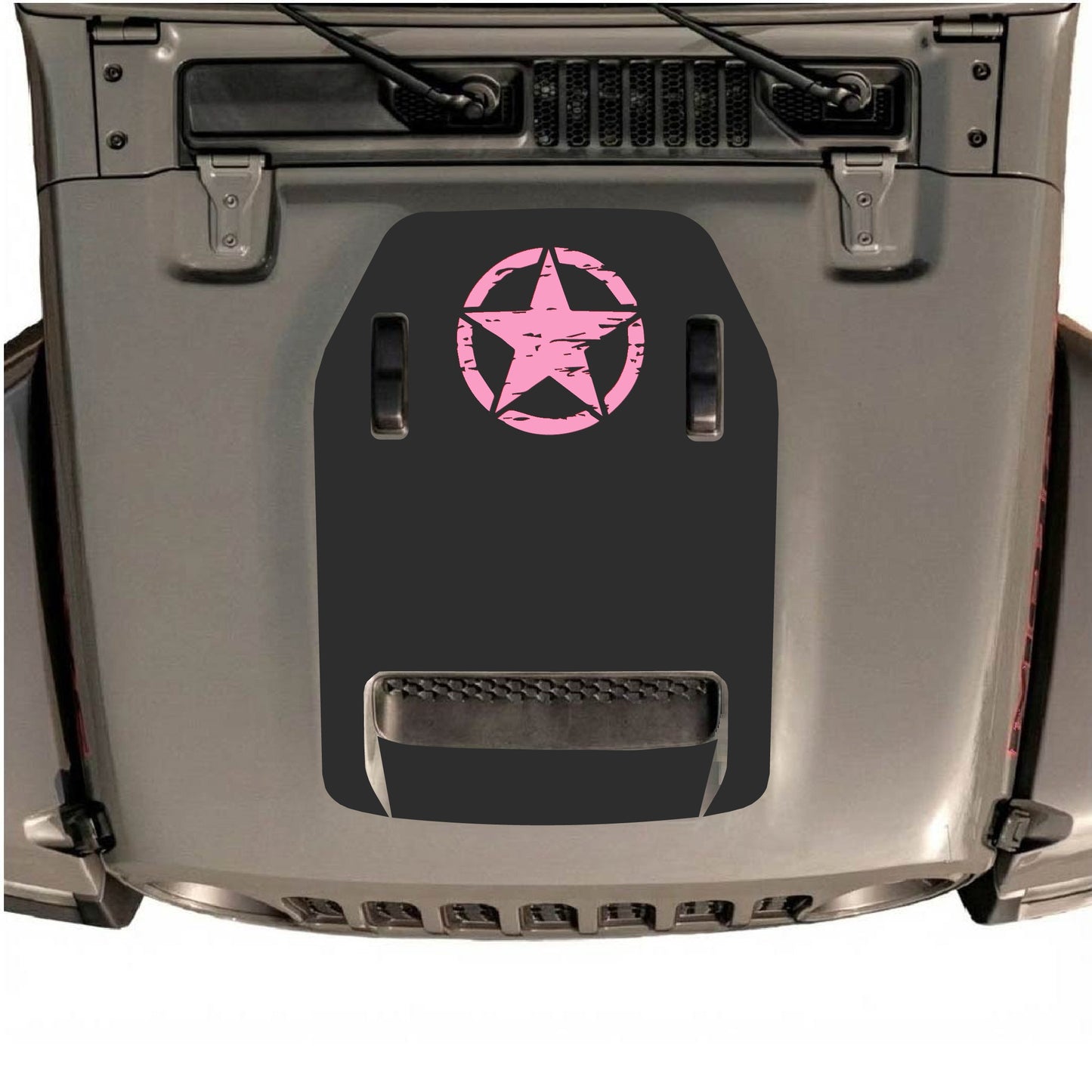 Hood Panel Decal/Sticker - Top Star Graphic Decal Graphic Kit - For Jeep JL JLU 392 2018 - Premium Vinyl