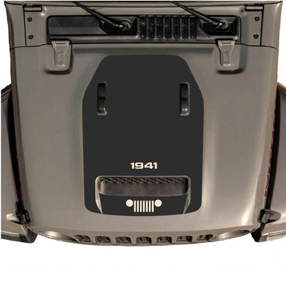 Hood Panel Decal/Sticker - 1941 Bottom Grill Graphic Decal Graphic Kit - For Jeep JL JLU 392 2018 - Premium Vinyl