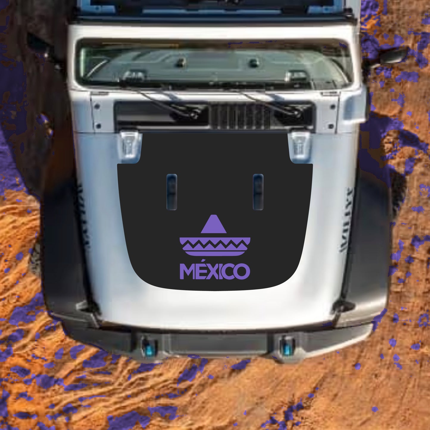 Hood Panel Decal/Sticker - Mexico Graphic Decal Graphic Kit - For Jeep JL JLU Sahara 2018-2025 - Premium Vinyl