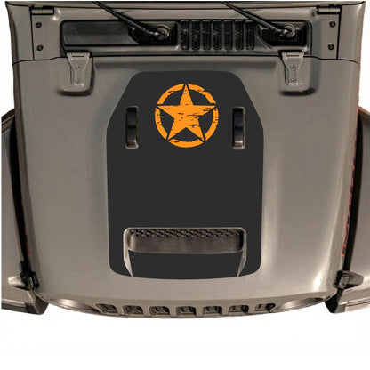 Hood Panel Decal/Sticker - Top Star Graphic Decal Graphic Kit - For Jeep JL JLU 392 2018 - Premium Vinyl