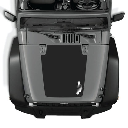 Right side hood panel decal graphic kit for Jeep Wrangler JK JKU, premium vinyl hood decal with stylish design.