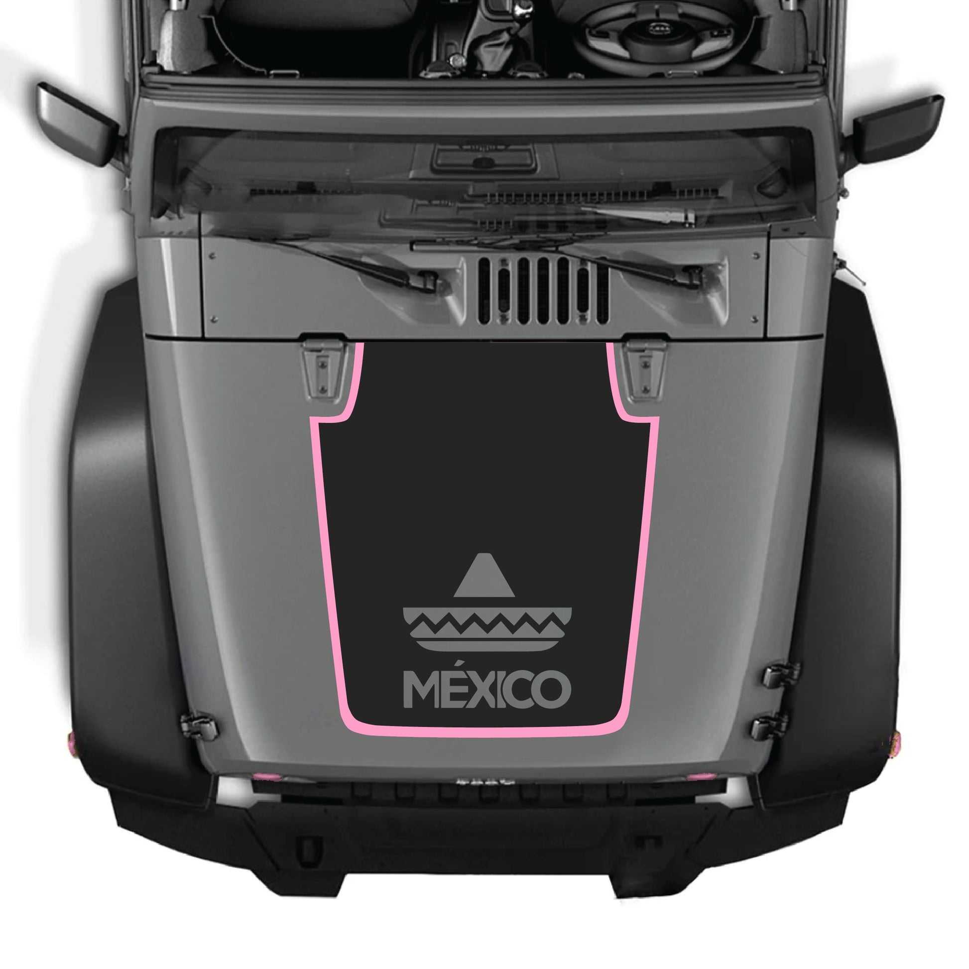 CarCode México: kit gráfico de calcomanía para el cofre de Jeep Wrangler JK JKU, con diseño de vinilo premium vibrante para modelos 2007-2018.