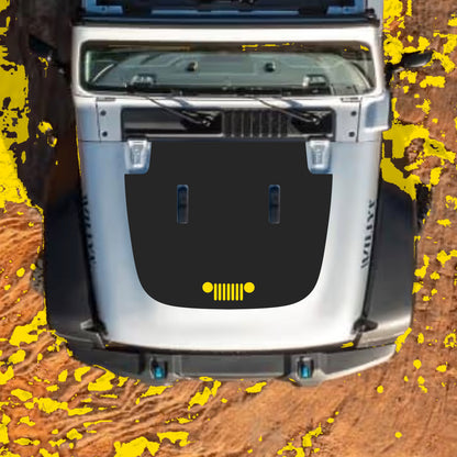 Hood Panel Decal/Sticker - Grill Graphic Decal Graphic Kit - For Jeep JL JLU Sahara 2018-2025 - Premium Vinyl