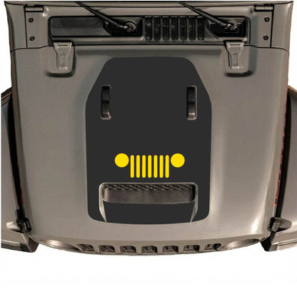 Hood Panel Decal/Sticker - Center Grill Graphic Decal Graphic Kit - For Jeep JL JLU 392 2018 - Premium Vinyl