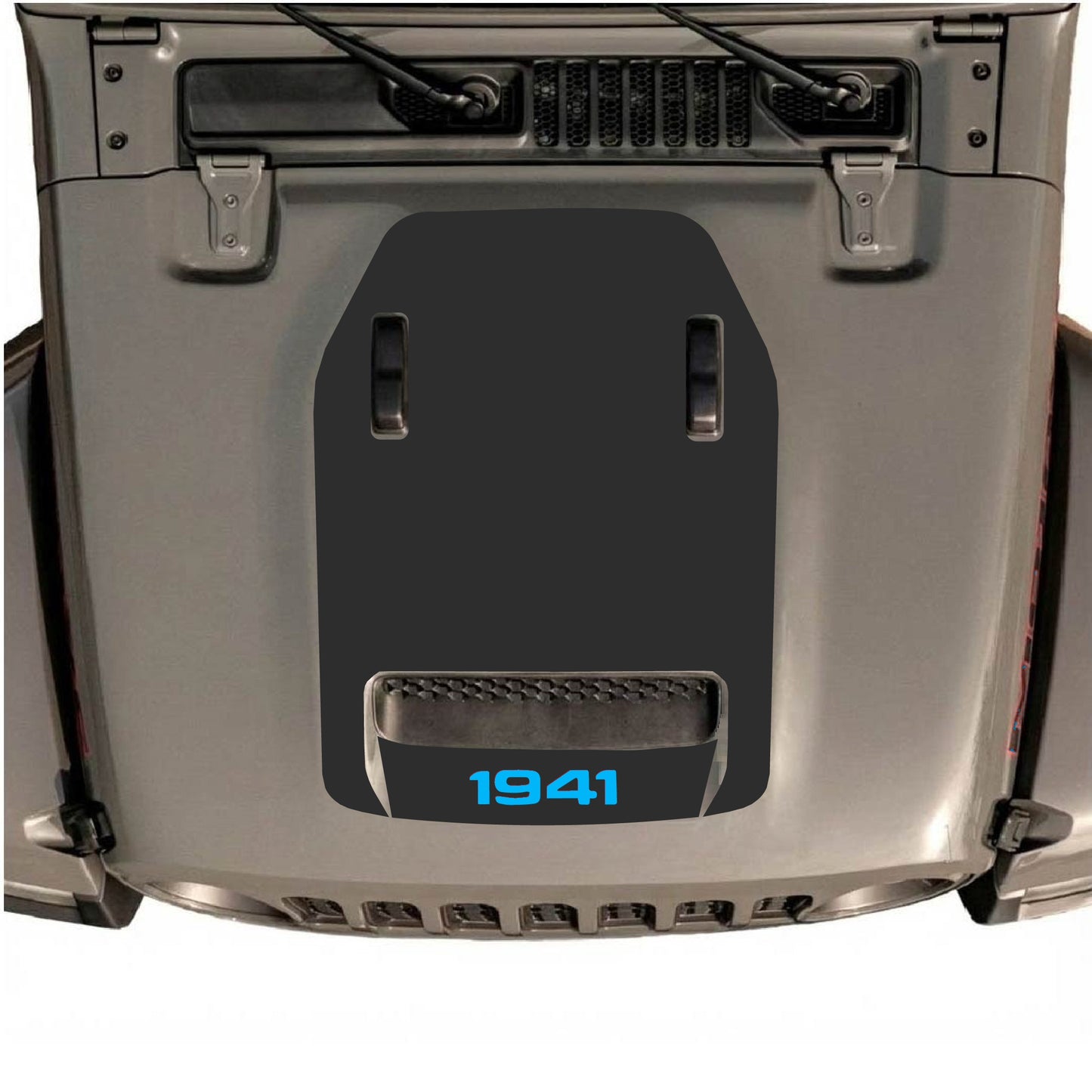 Hood Panel Decal/Sticker - Bottom Cut 1941 Graphic Decal Graphic Kit - For Jeep JL JLU 392 2018 - Premium Vinyl