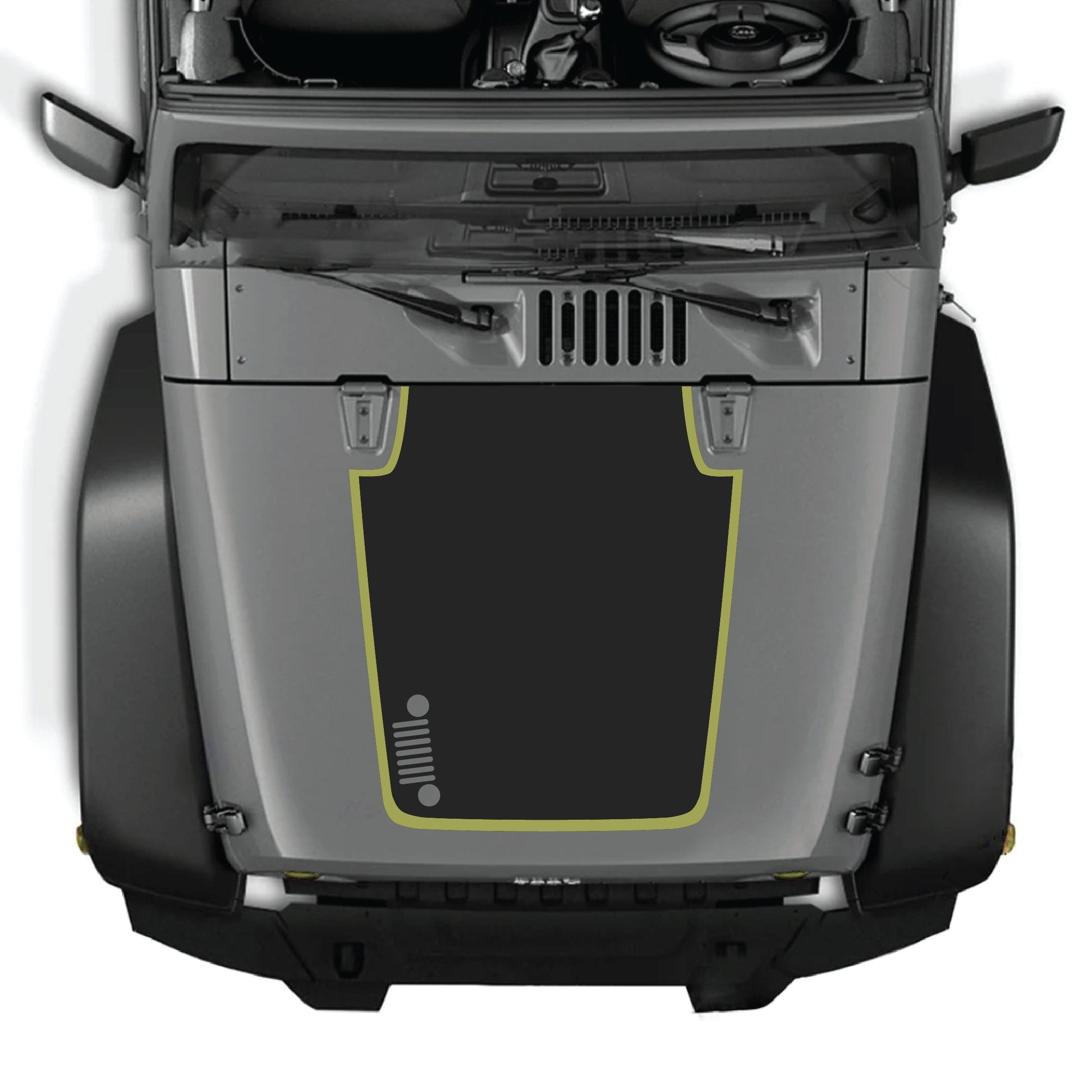 Kit de calcomanía para cofre Jeep Wrangler JK del lado izquierdo de CarCode, de vinilo premium, con diseño llamativo para Jeep JK JKU 2007-2018.
